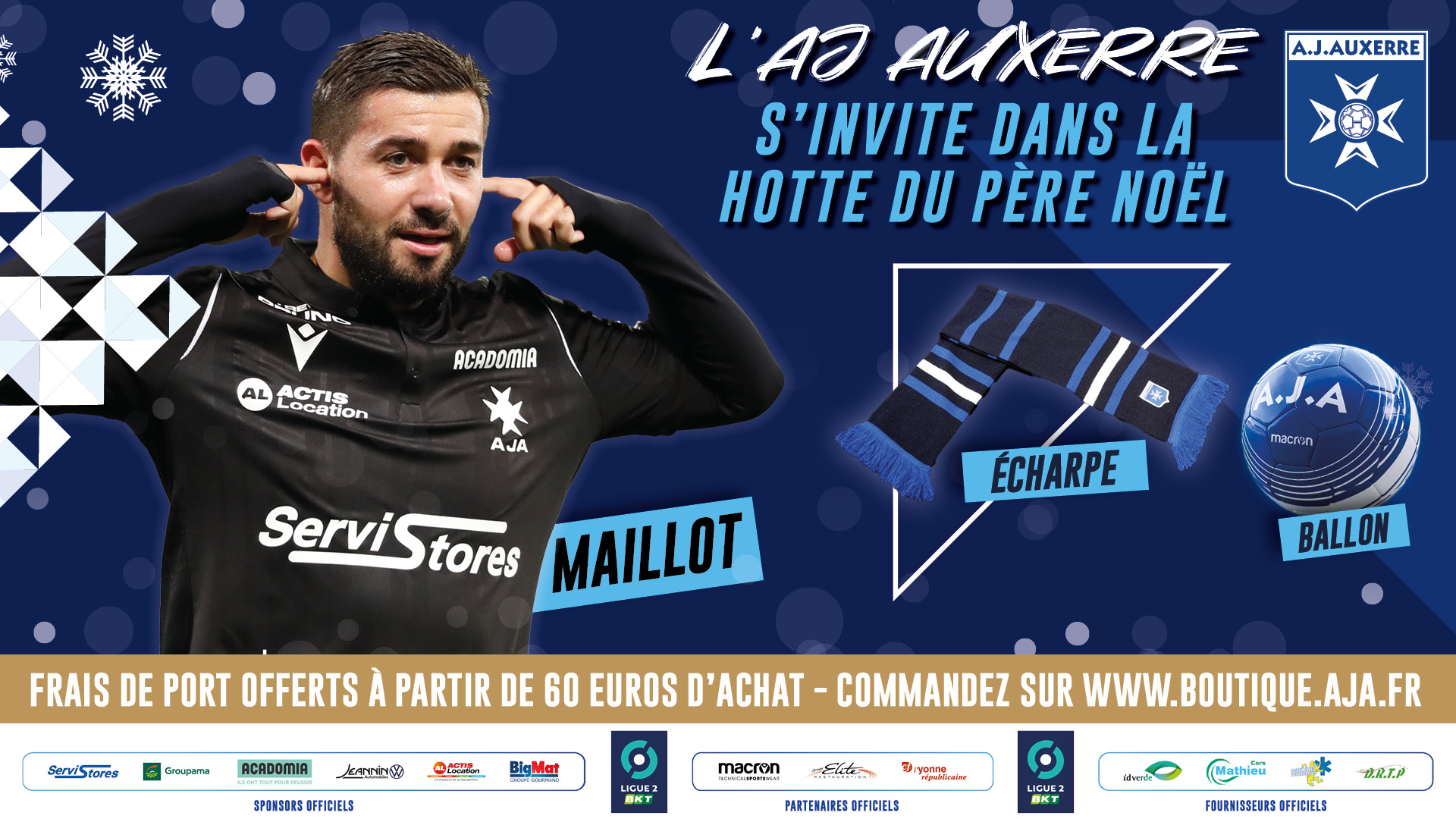 Offre Noël : livraison gratuite à partir de 60€ d’achat