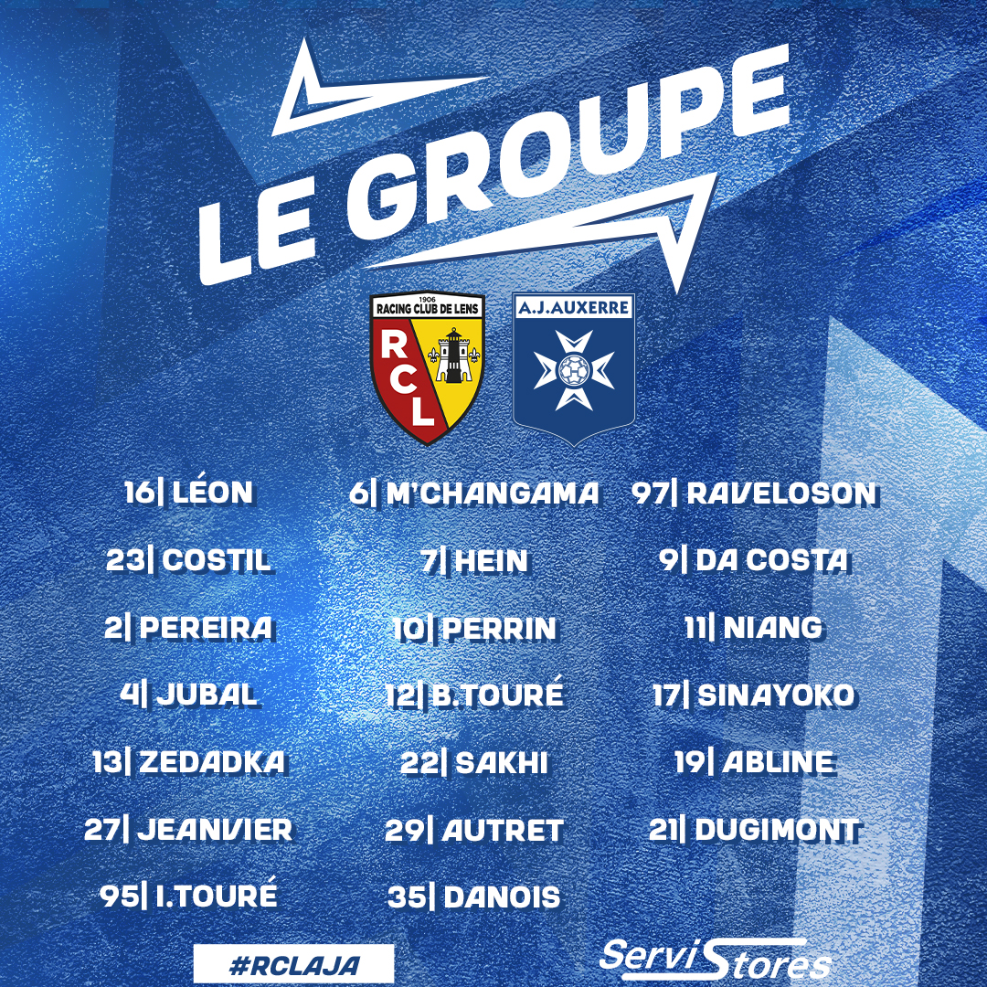 Le groupe de l'AJA pour le match à Lens