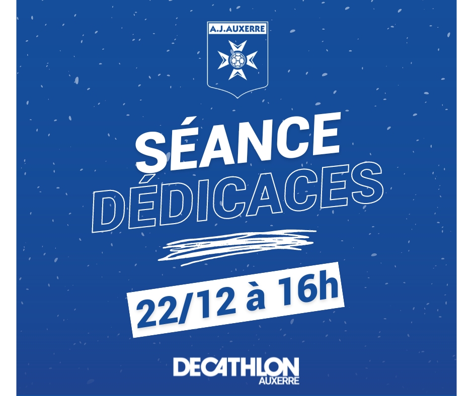 Les joueurs de l’AJA en dédicaces jeudi à Decathlon