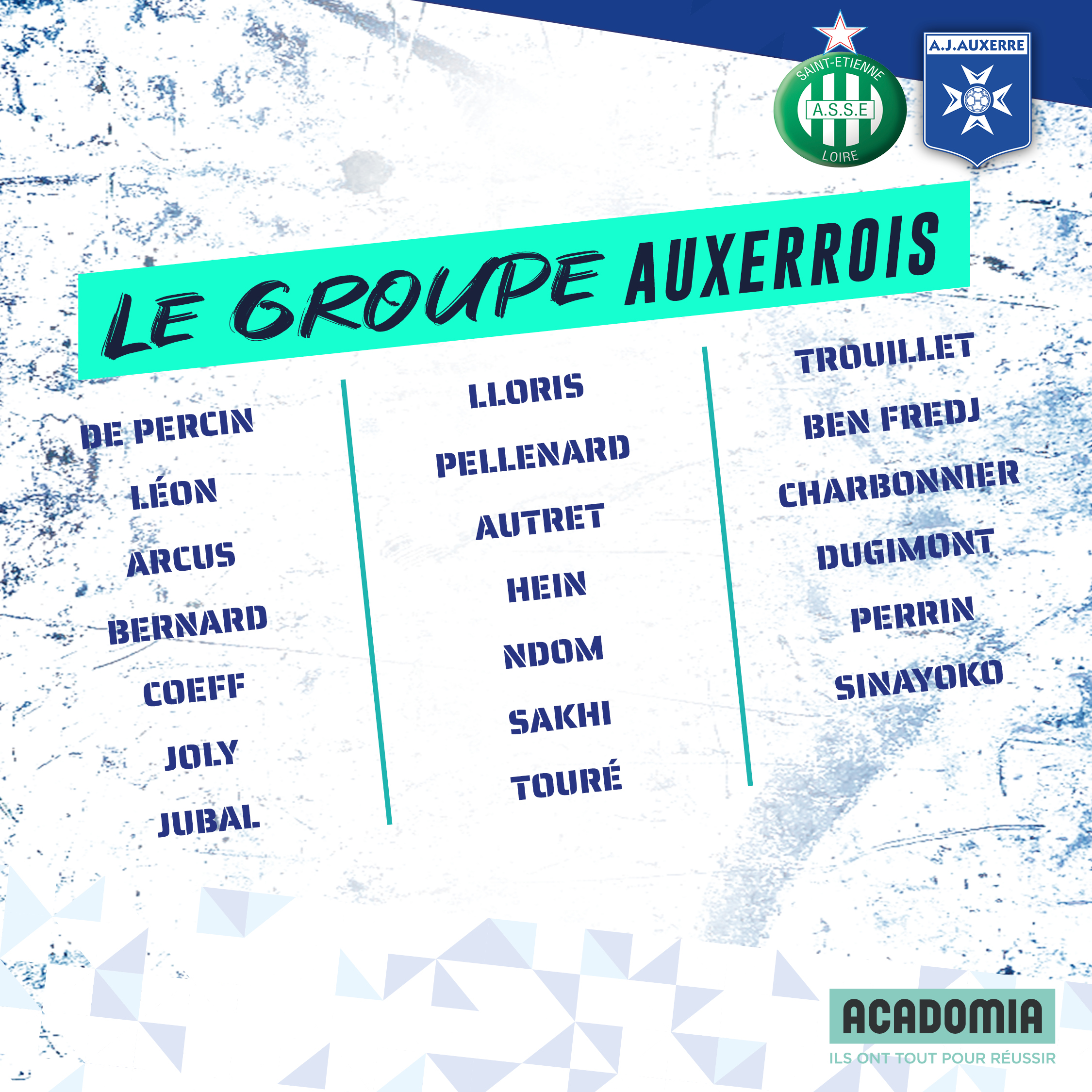 Le groupe auxerrois pour le barrage retour à Saint-Étienne