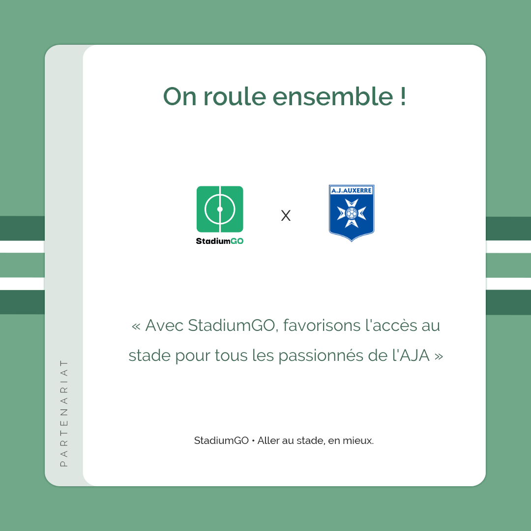 L'AJA lance son partenariat avec StadiumGo