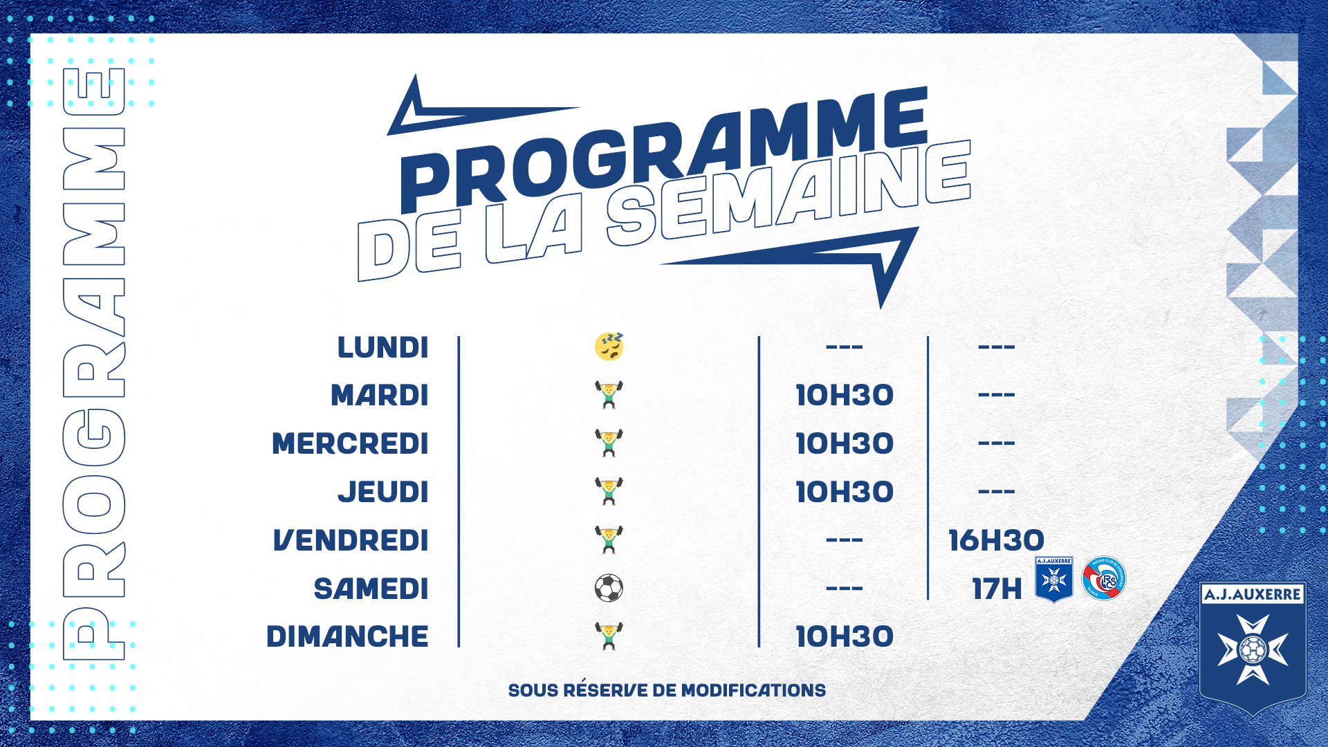 Le programme de la semaine du 22 au 28 août