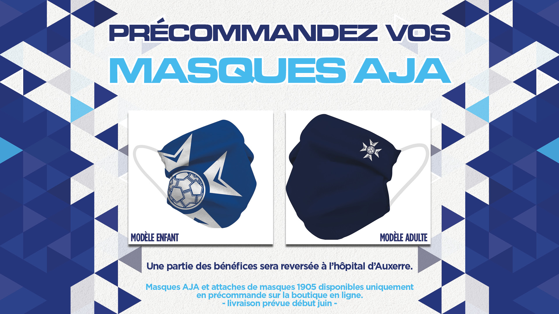 Précommandez vos masques aux couleurs de l'AJA