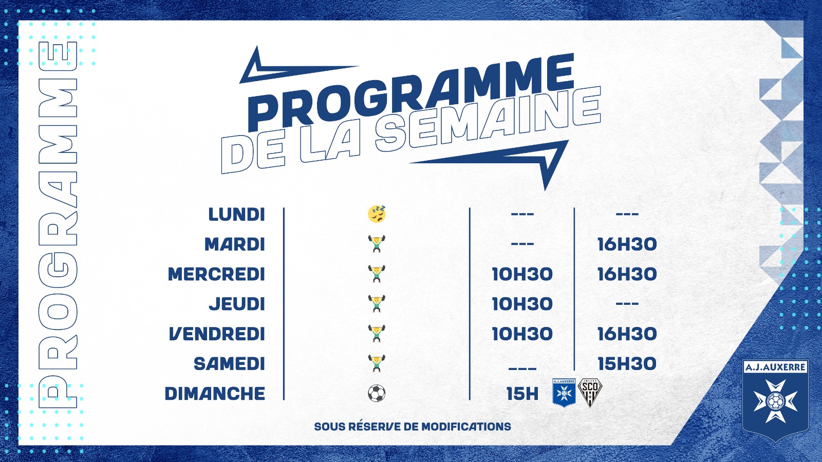 Le programme de la semaine du 8 au 14 août