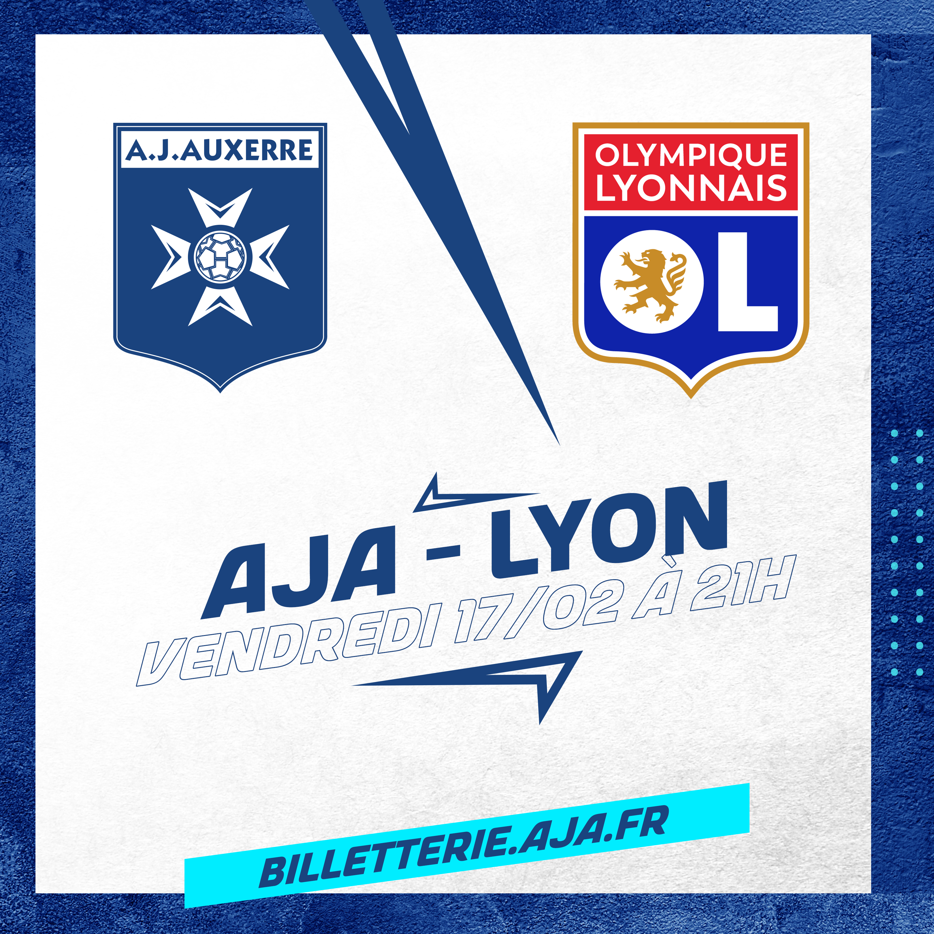 La billetterie pour AJA - Lyon est ouverte
