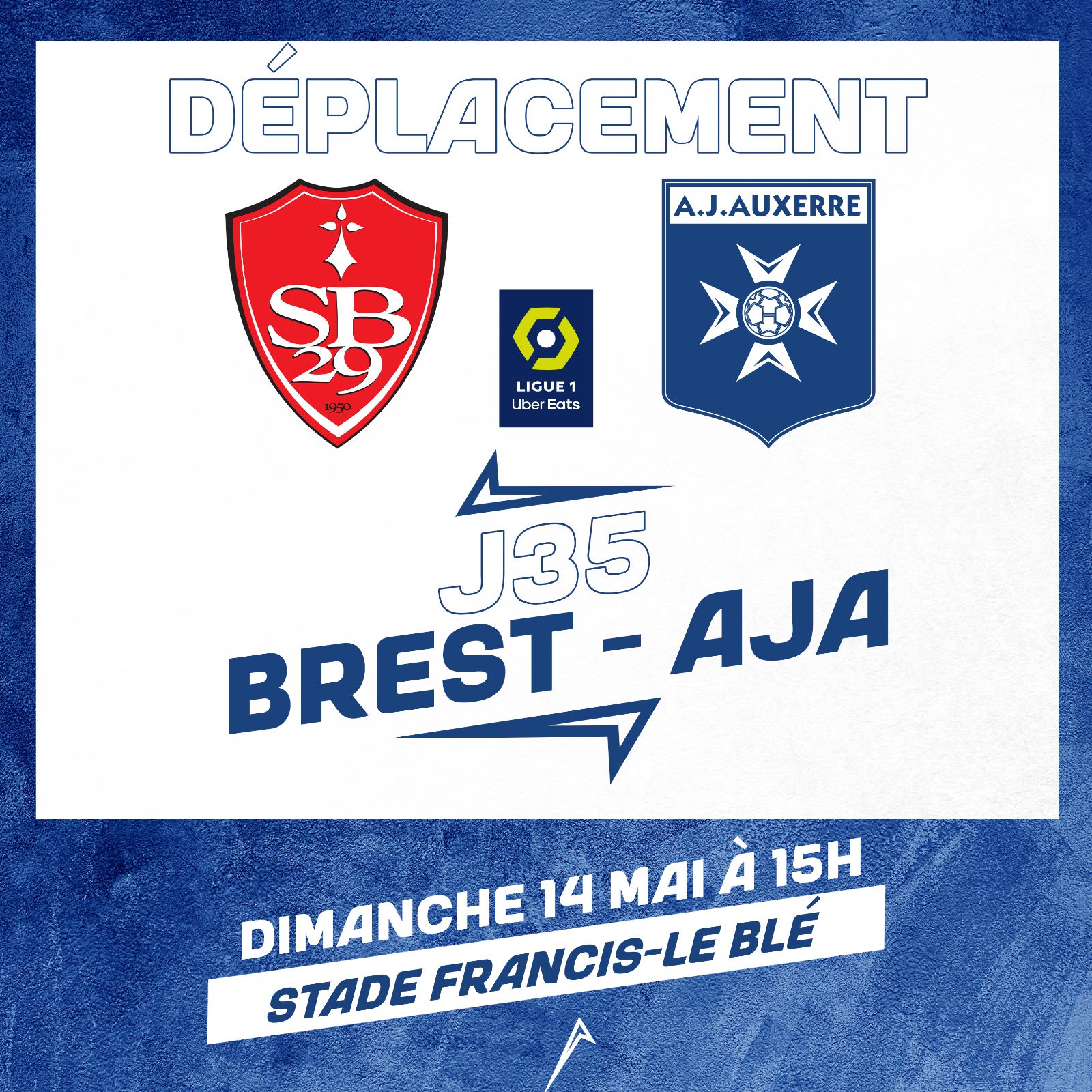 L’AJA offre le déplacement à Brest à ses supporters !