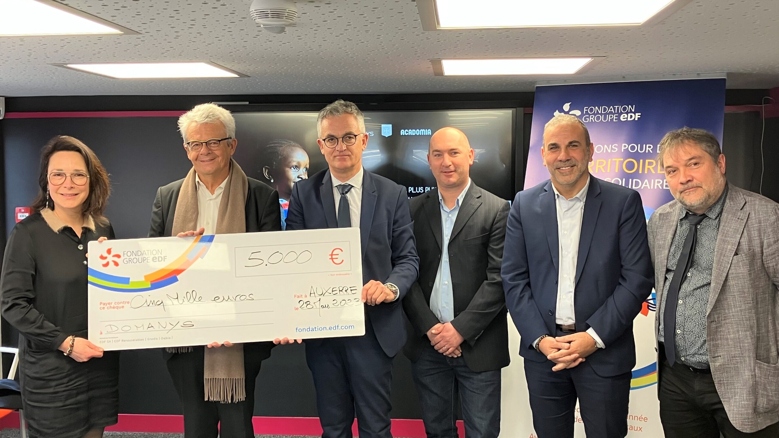 La Fondation EDF soutient le partenariat Domanys-Acadomia-AJA
