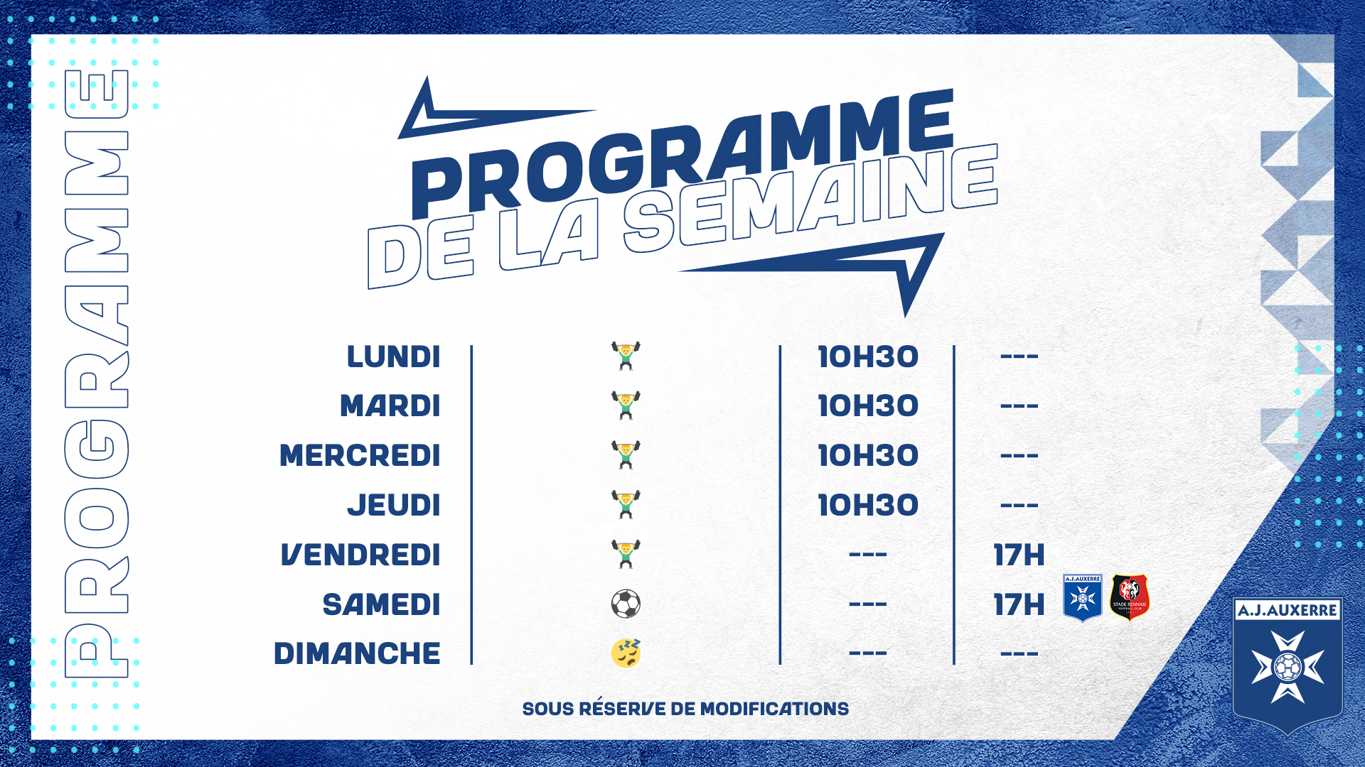 Le programme de la semaine du 6 au 12 mars