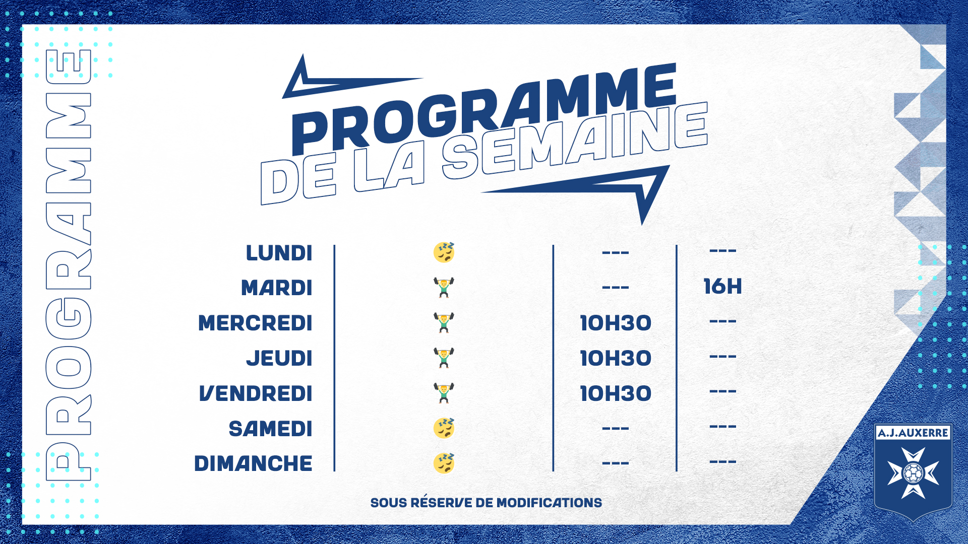 Le programme de la semaine du 20 au 26 mars